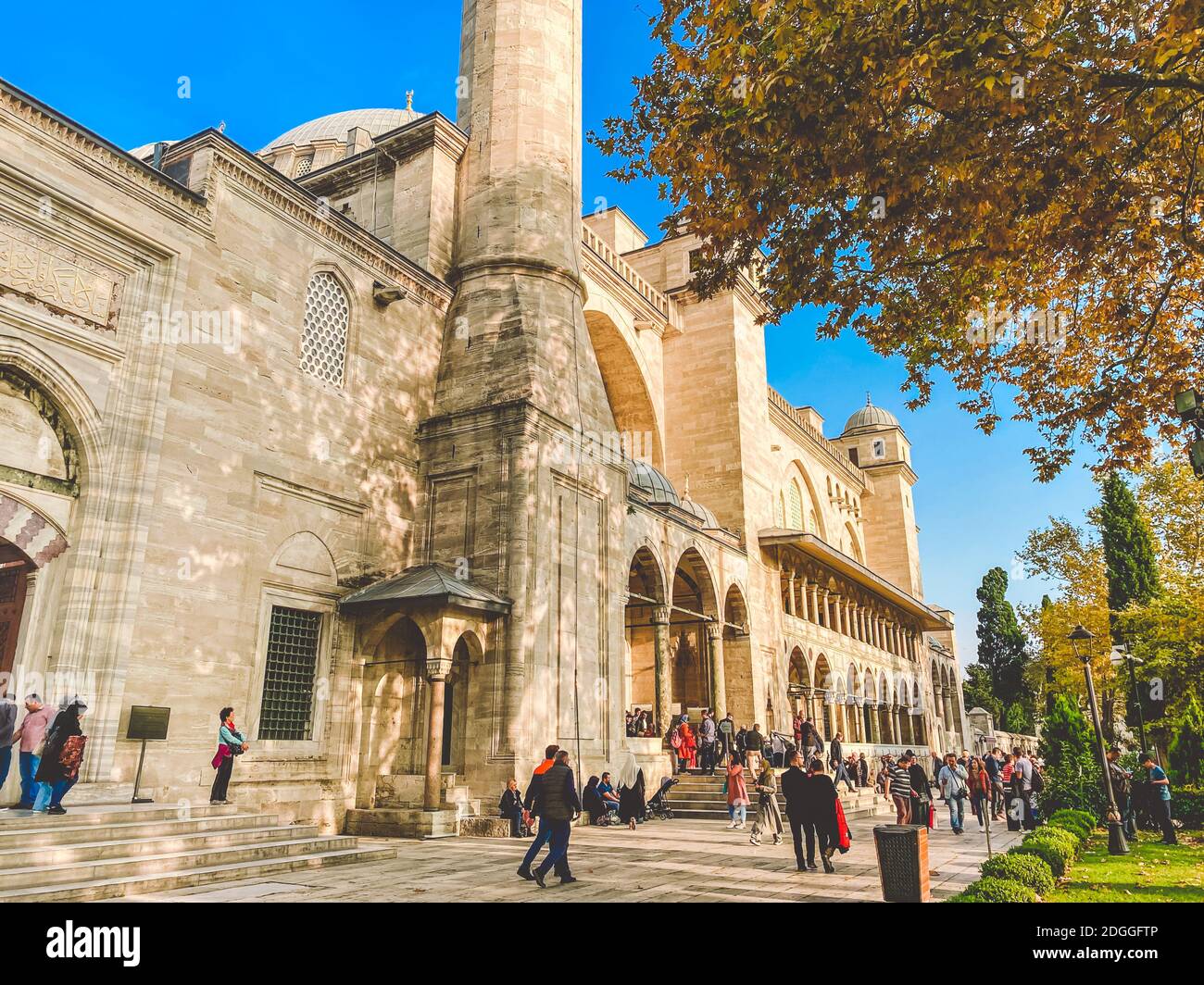 Suleymaniye Moschee. Suleymaniye Camii. Minarett, marmara. Sulaymaniye Moschee Exterior Türkei 29. Oktober 2019, Istanbul. Suleyman Stockfoto