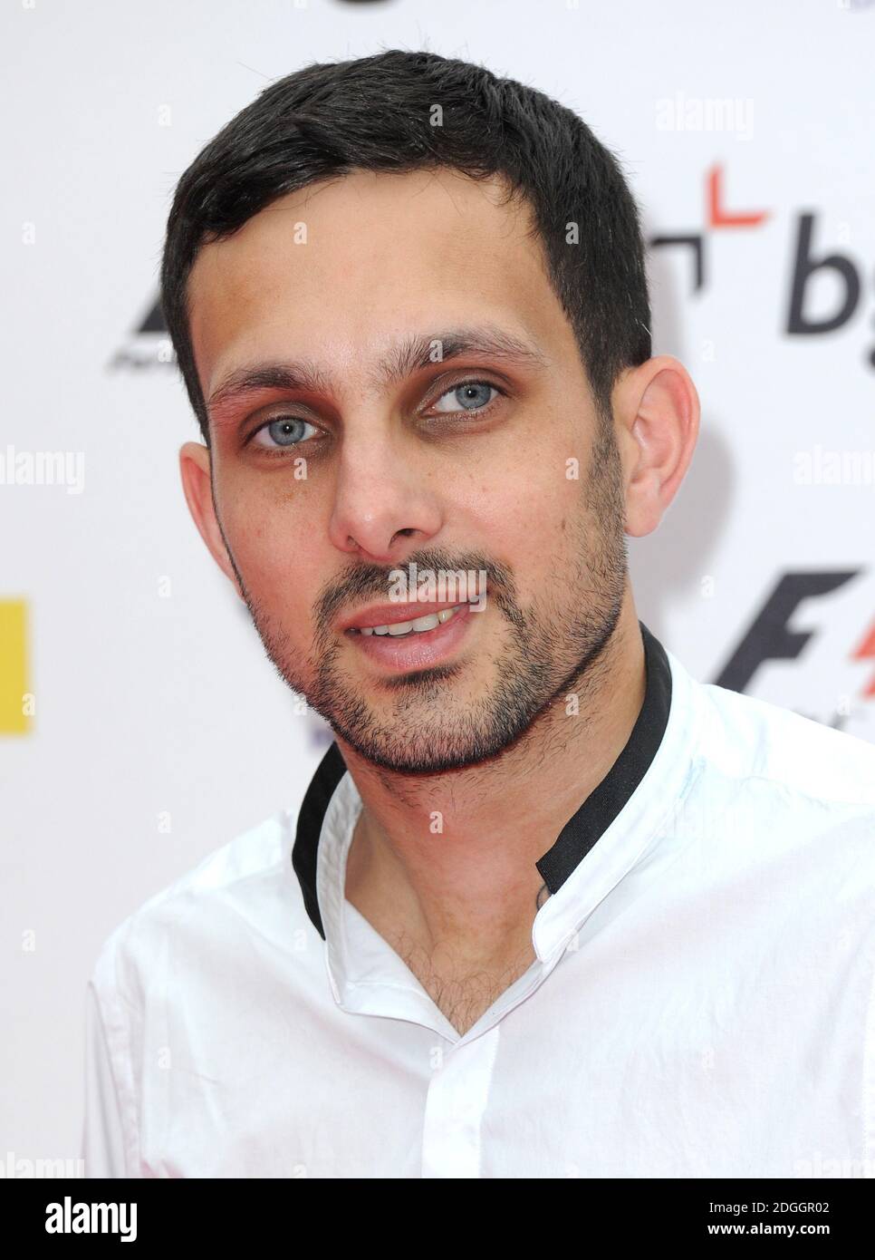 Dynamo kommt zur Santander Formel 1 Grand Prix Launch Party 2012 im Battersea Park, London. Stockfoto