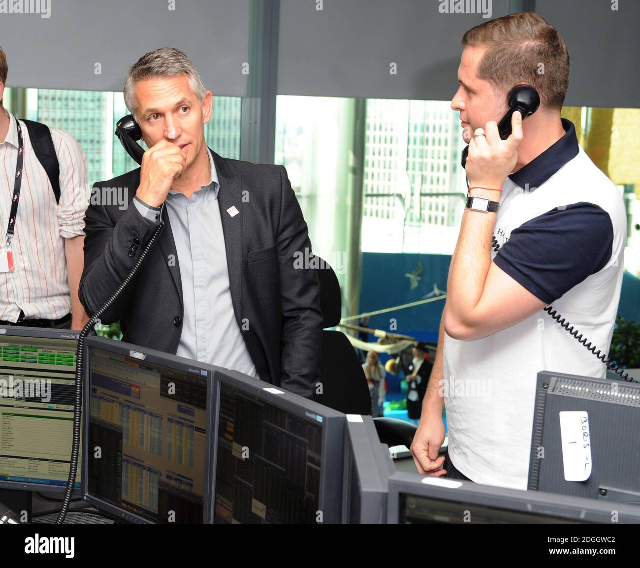 Gary Lineker beim BGC Charity Trading Day, Barclays, Canary Wharf, London. Stockfoto