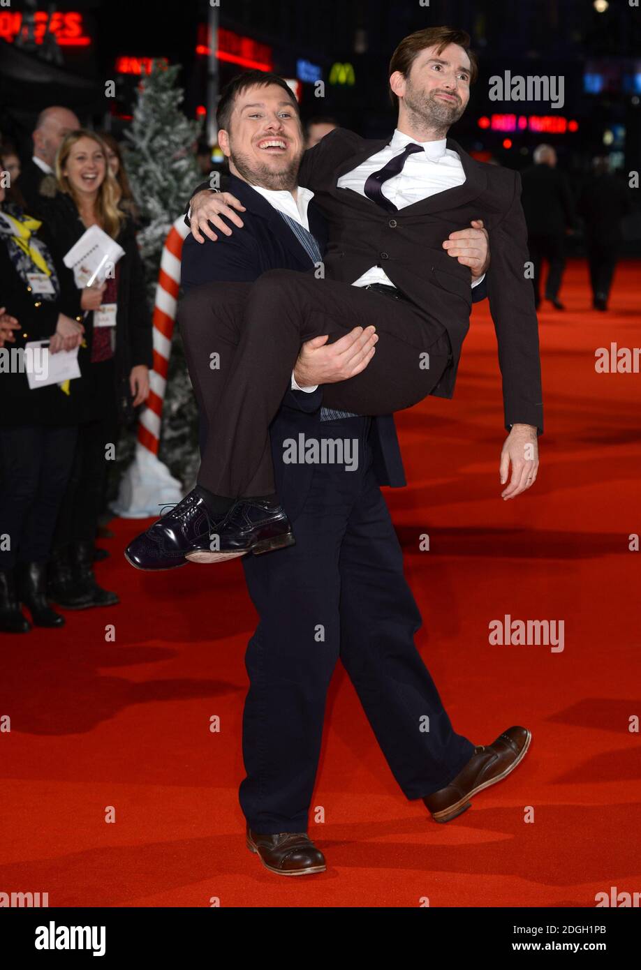 David Tennant und Marc Wootton bei der Premiere von Nativity 2, Empire Cinema, Leicester Square, London. Stockfoto