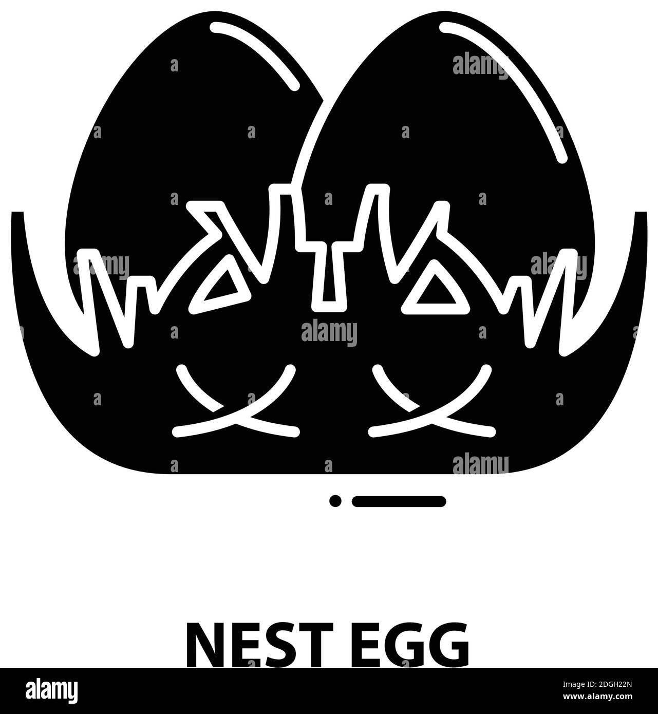 Nesteier-Symbol, schwarzes Vektorzeichen mit editierbaren Striche, Konzeptdarstellung Stock Vektor