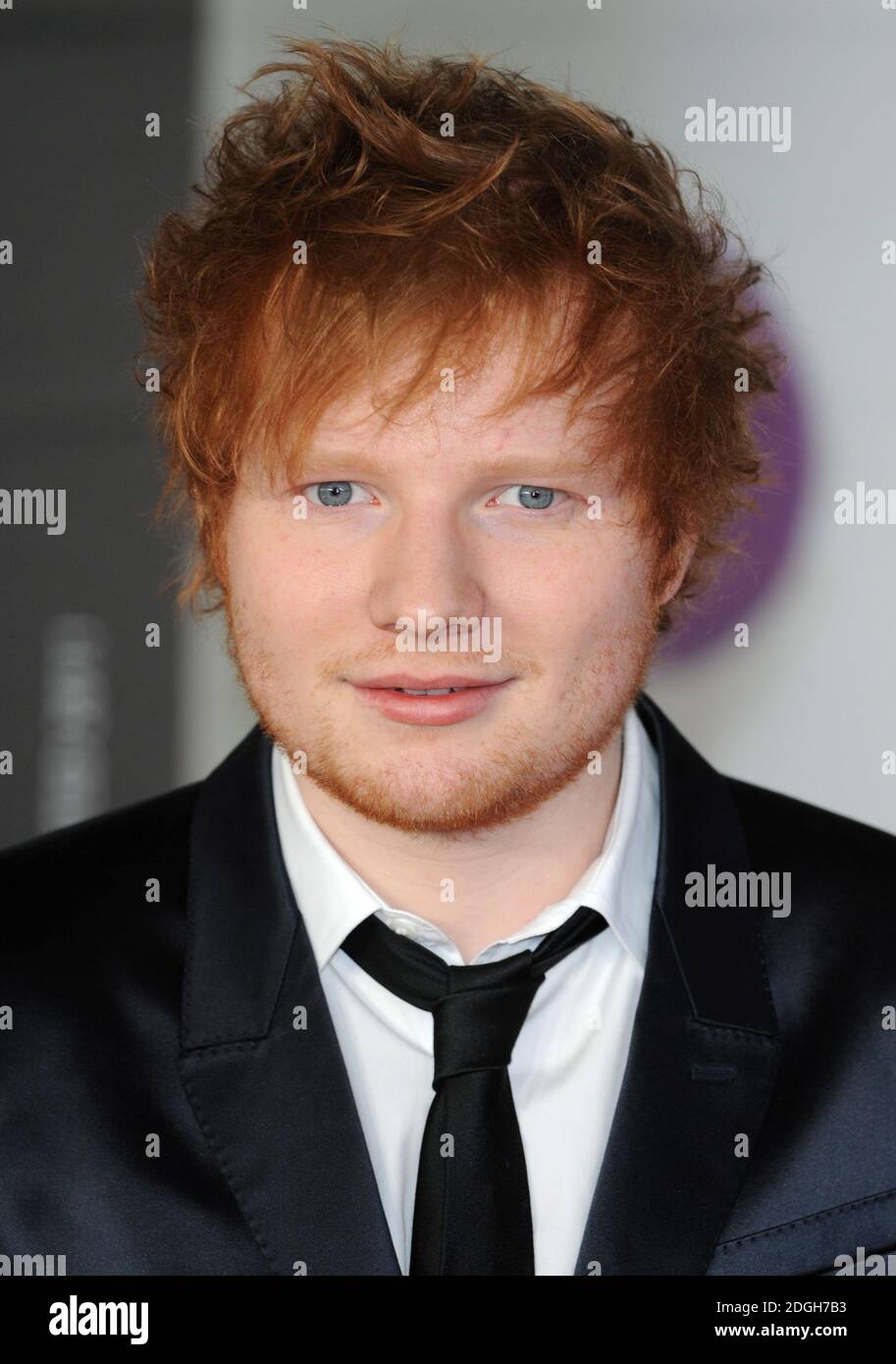 Ed Sheeran bei den Brit Awards 2013 in der O2 Arena, London. Stockfoto