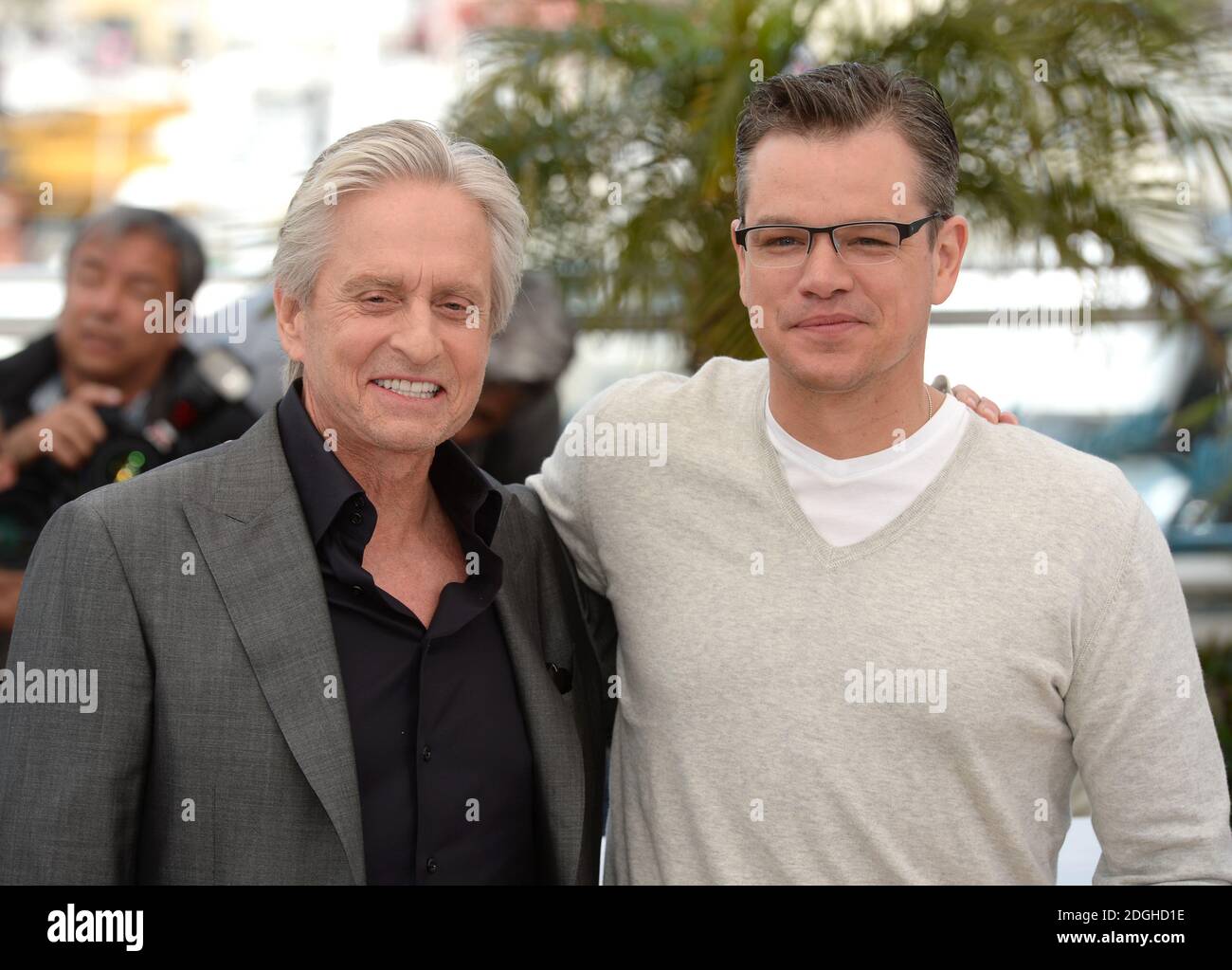 Michael Douglas und Matt Damon beim Fotocall für Behind the Candelabra, Teil des 66. Festival De Cannes, Palais De Festival, Cannes. Stockfoto
