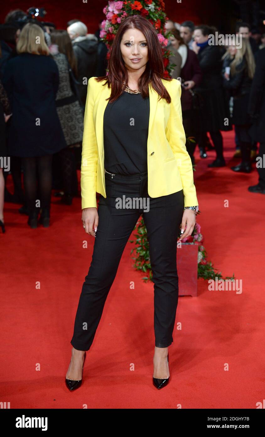 Amy Childs bei der Premiere VON A New York Winters Tale, Kensington Odeon Cinema, London. Stockfoto