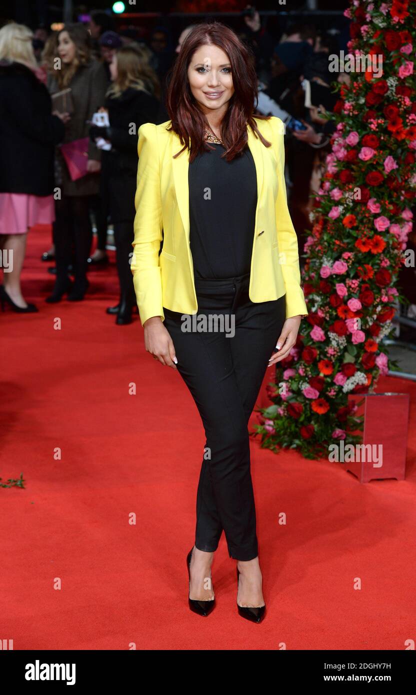 Amy Childs bei der Premiere VON A New York Winters Tale, Kensington Odeon Cinema, London. Stockfoto