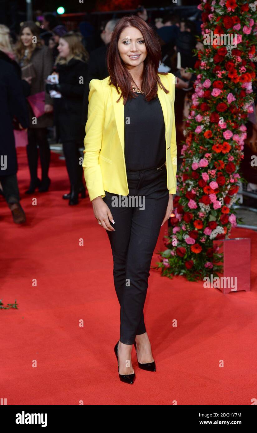 Amy Childs bei der Premiere VON A New York Winters Tale, Kensington Odeon Cinema, London. Stockfoto