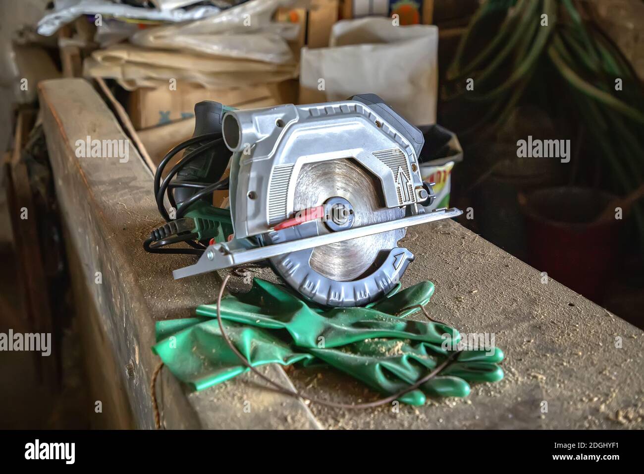 Kreissäge Stockfoto