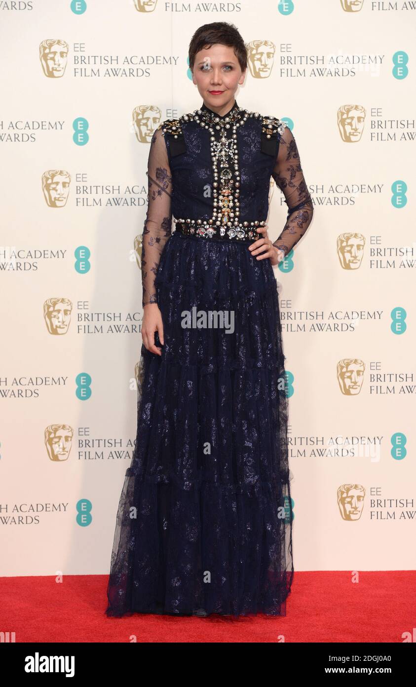 Maggie Gyllenhaal bei den EE British Academy Film Awards 2014 im Royal Opera House, Bow Street, London. Stockfoto