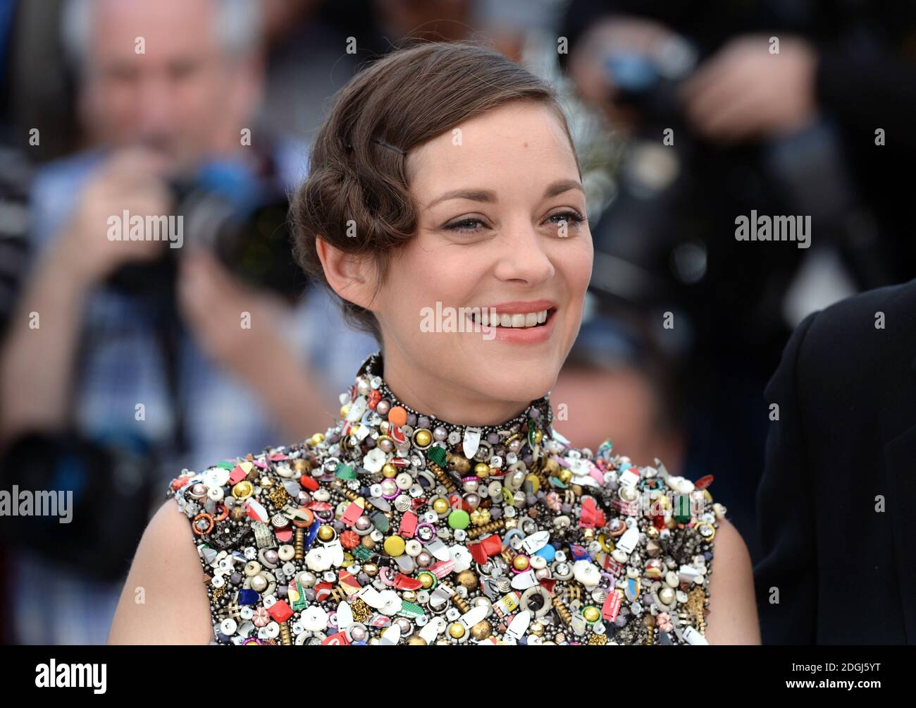 Marion Cotillard beim Deux Jours Une Nuit Photocall, Teil des 67. Festival de Cannes, Palais Du Festival, Cannes. Stockfoto