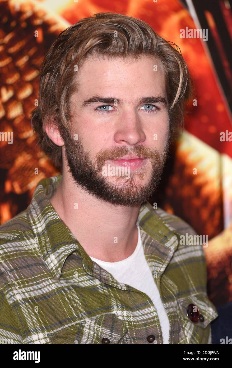 Liam Hemsworth Teilnahme an den Hunger Games: Mockingjay Teil 1 Fotocall, Corinthia Hotel, London. Stockfoto