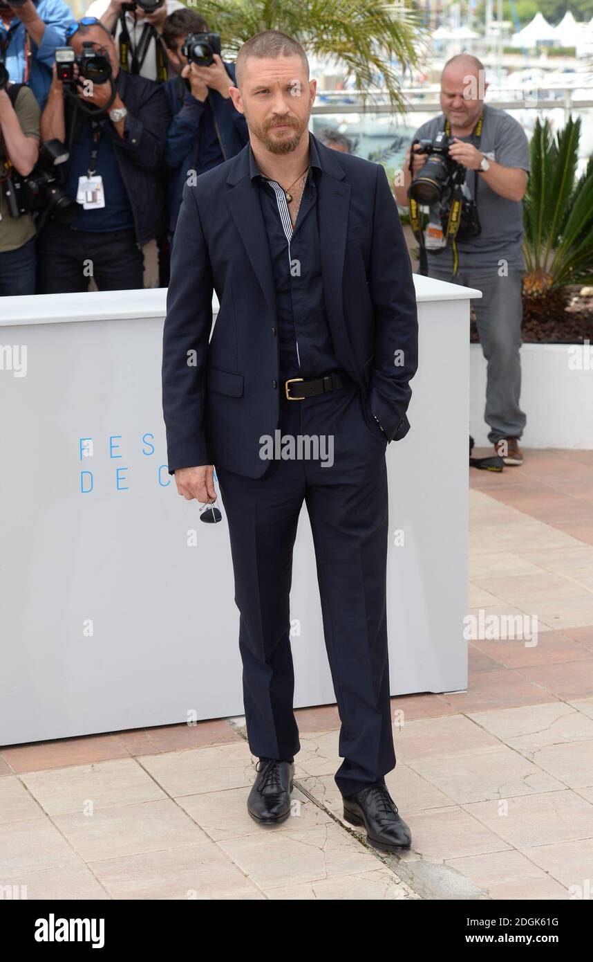 Tom Hardy beim Mad Max: Fury Road Fotocall, der während des 68. Festival de Cannes im Palais Du Festival in Frankreich stattfindet. (Obligatorisches Guthaben: Doug Peters/EMPICS Entertainment) Stockfoto