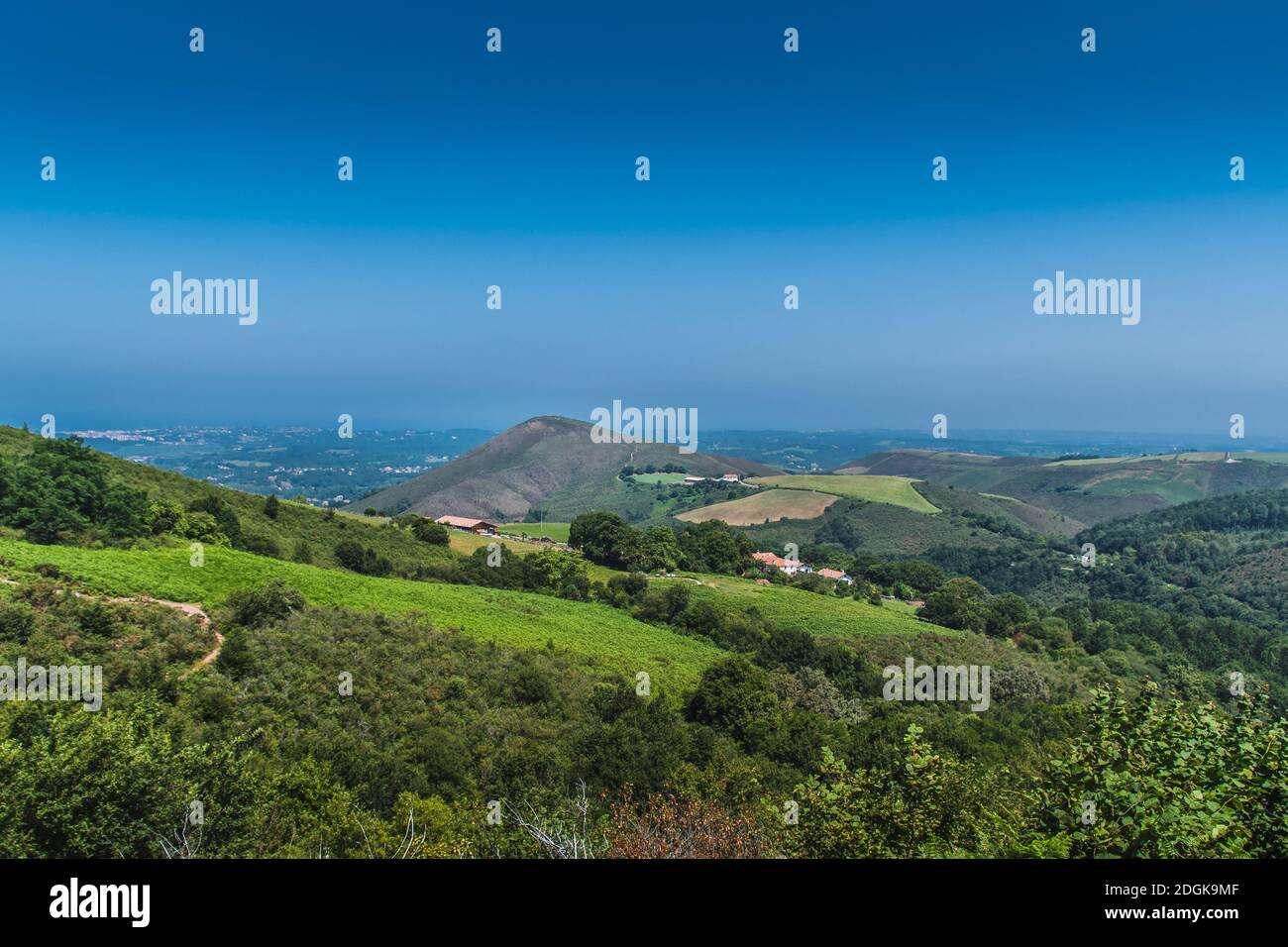 Die Rhune in den Pyrenäen-Atlantique Stockfoto