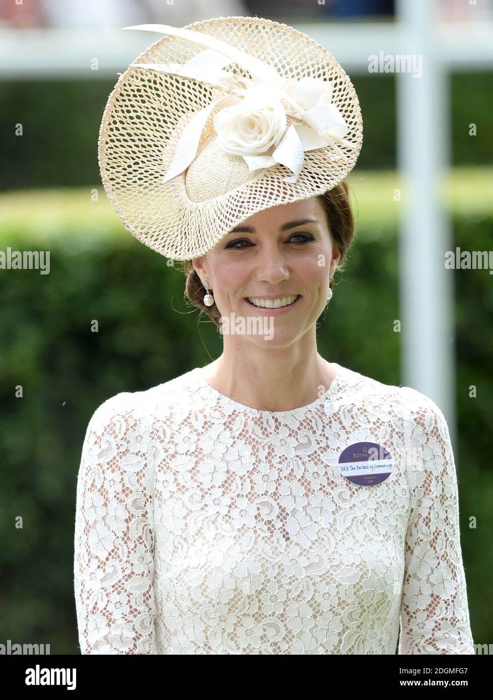 Die Herzogin von Cambridge tagsüber zwei Royal Ascot 2016 auf dem Ascot Racecourse. Stockfoto