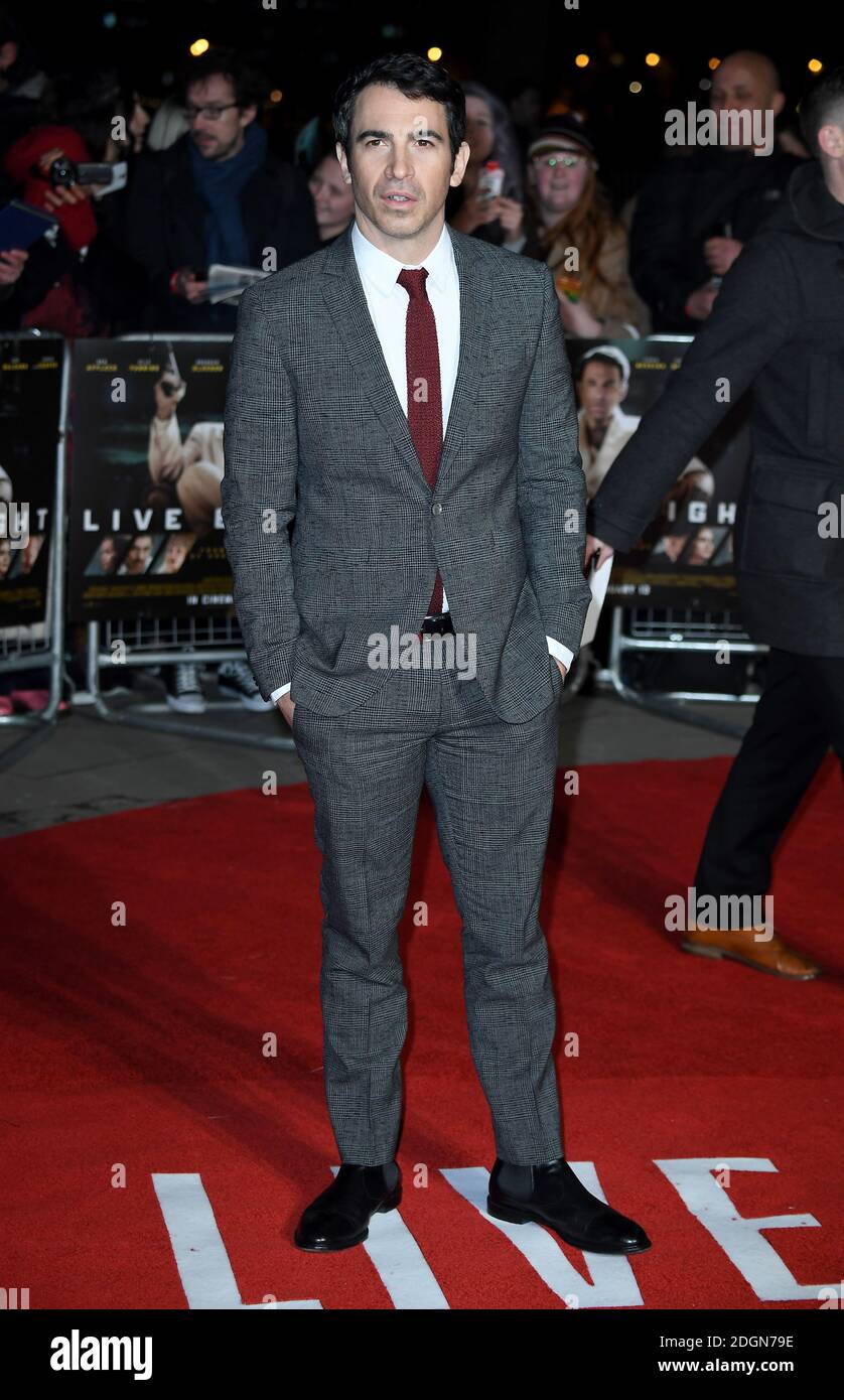 Chris Messina bei der Live by Night Premiere im BFI Southbank, London Stockfoto