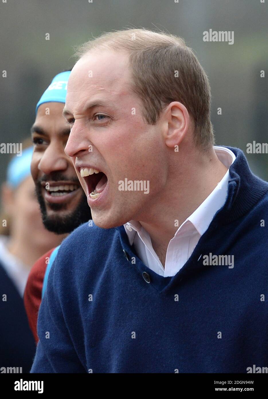 Der Duke of Cambridge nahm an einem Trainingstag Teil, an dem die Läufer am Virgin Money London Marathon for Heads Together 2017 teilnahmen, dem offiziellen Charity of the Year. Der Trainingstag für Team Heads Together, die Kampagne zur Veränderung des Gesprächs über psychische Gesundheit, das von ihren Königlichen Hoheiten angeführt wird, fand am Sonntag, 5. Februar im Queen Elizabeth Olympic Park (QEOP) in London statt. Das Copyright für Fotos sollte Doug Peters/EMPICS Entertainment lauten Stockfoto