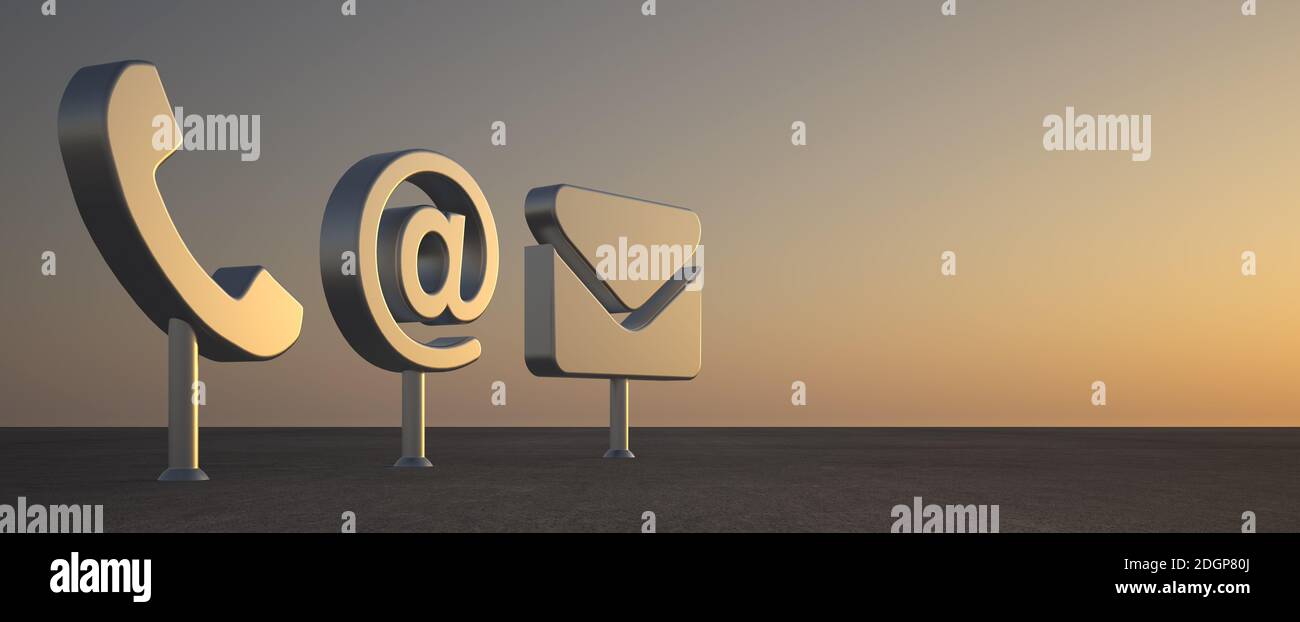 Kontakt Symbol Stockfoto