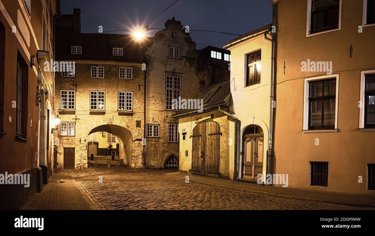 Das Schwedische Tor in Riga, Lettland Stockfoto