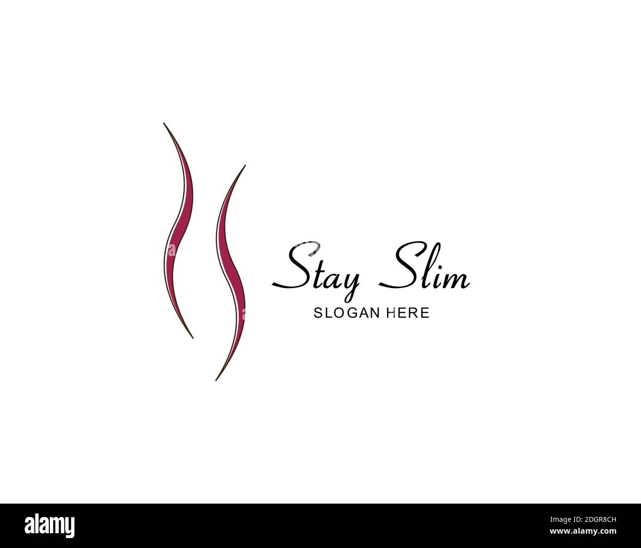 Slim & Fit Body Logo Symbol Symbol Design Inspiration Stock Vektor