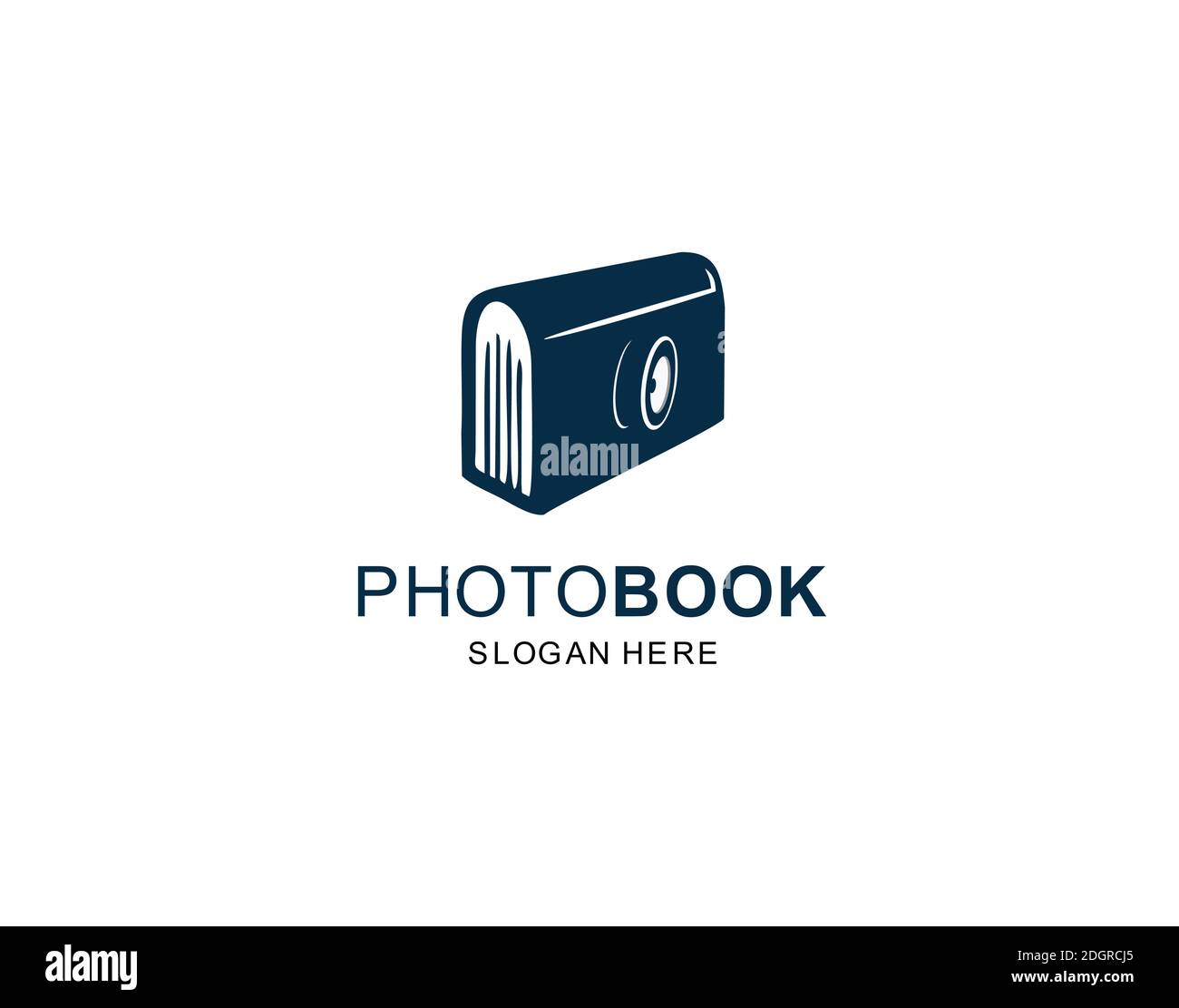 Logo Symbol Design Kamera und Buch Symbol Vorlage Stock Vektor