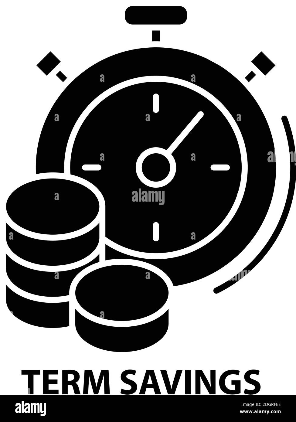 Symbol für das Sparsymbol, schwarzes Vektorzeichen mit editierbaren Konturen, Konzeptdarstellung Stock Vektor