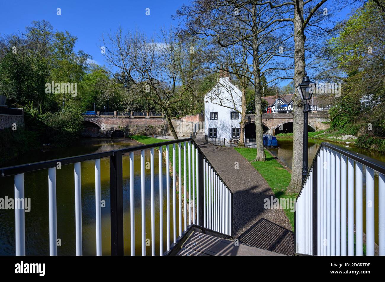 Worsley Delph und Nailmakers Cottage Stockfoto