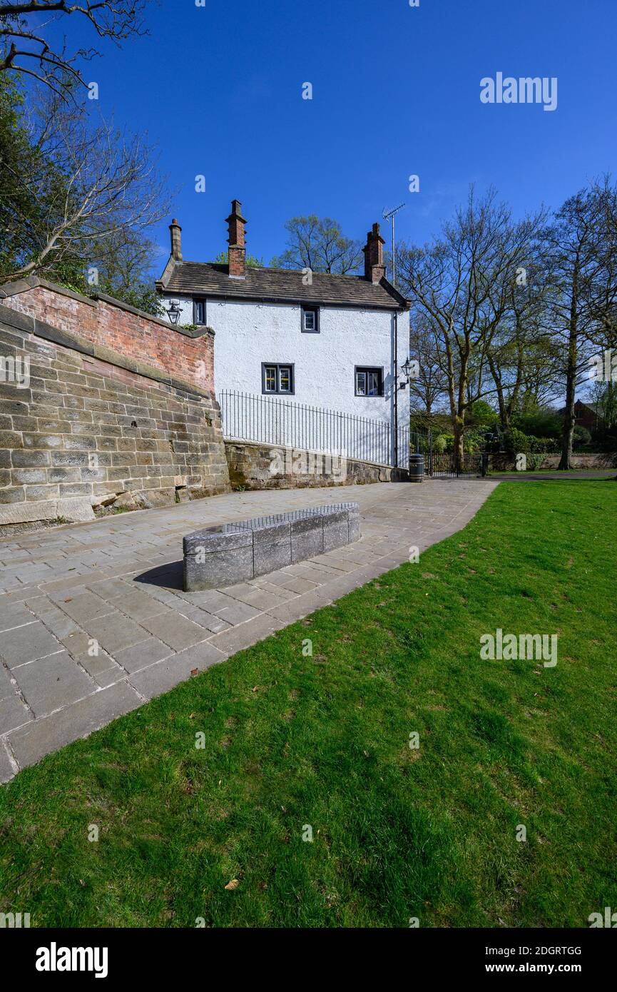 Worsley Delph und Nailmakers Cottage Stockfoto