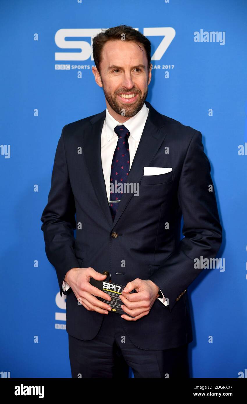 Gareth Southgate während der Red Carpet-Ankünfte für BBC Sports Personality of the Year 2017 in der Liverpool Echo Arena. Stockfoto
