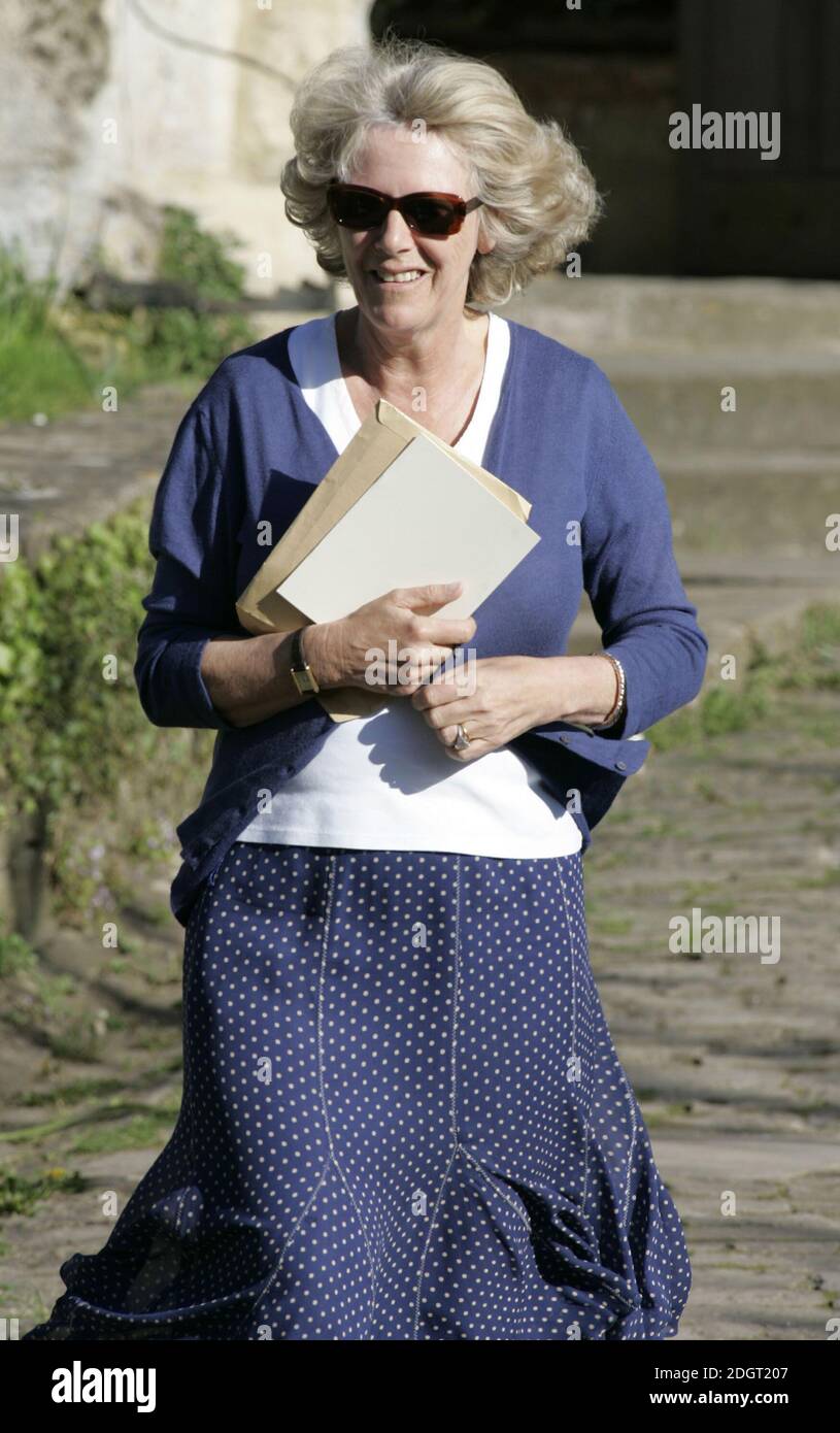 Camilla Herzogin von Cornwall kommt zur Probe. Stockfoto