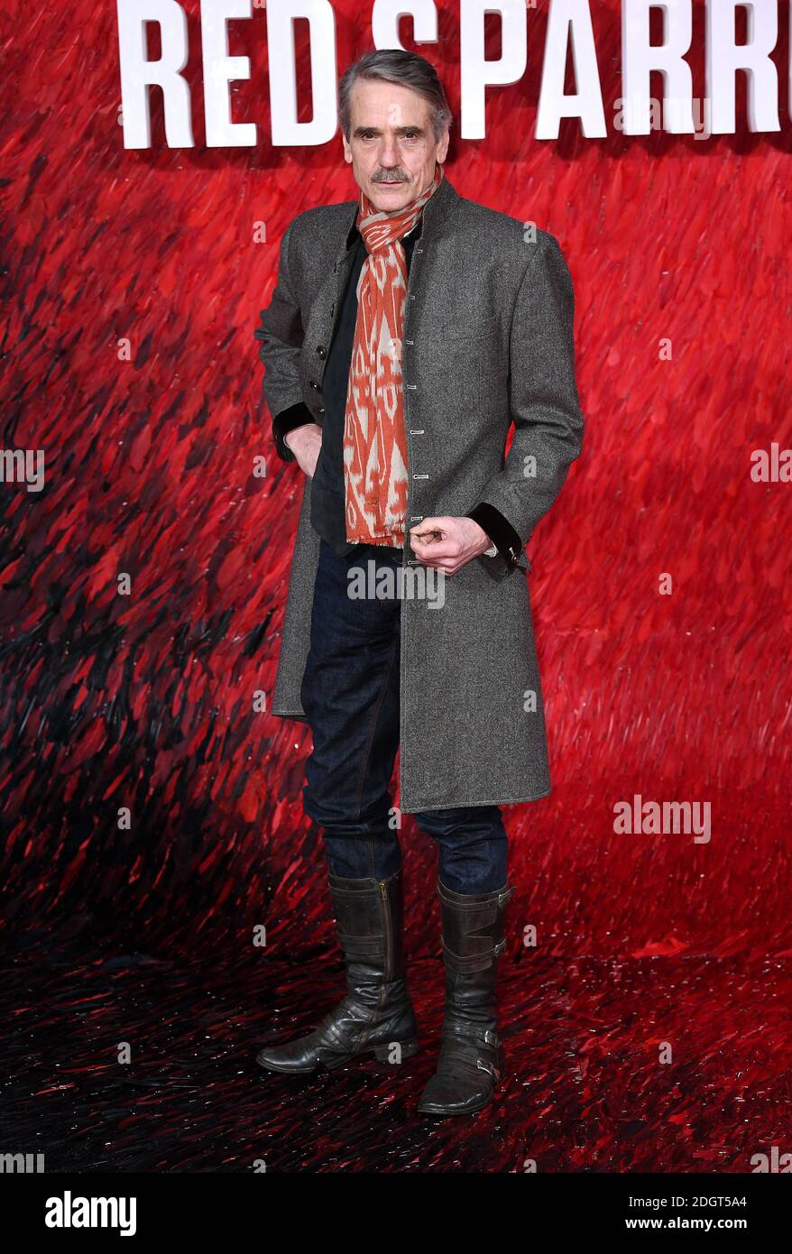 Jeremy Irons bei der Europa-Premiere von Red Sparrow im Vue Cinema West End, London. Bildnachweis sollte lauten: Doug Peters/EMPICS Entertainment Stockfoto