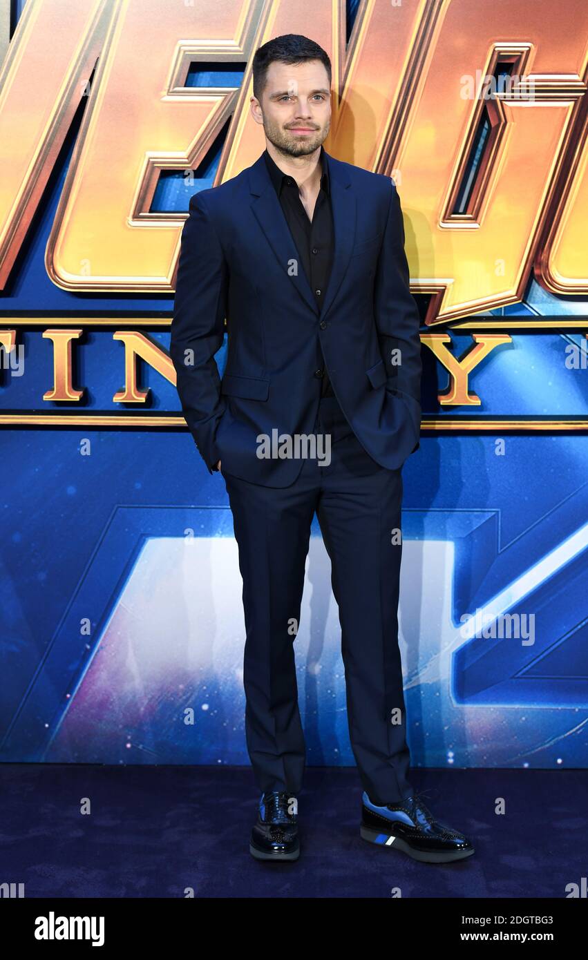 Sebastian Stan Arriving at the Avengers Infinity war UK Fan Event, London Television Studios, West London Bildnachweis sollte lauten: Doug Peters EMPICS Entertainment Stockfoto