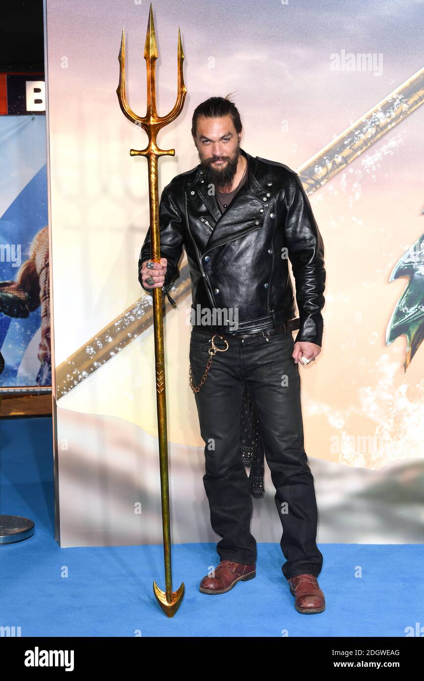 Jason Mamoa bei der Weltpremiere von Aquaman, Cineworld, Leicester Square, London. Bildnachweis sollte lauten: Doug Peters/EMPICS Stockfoto