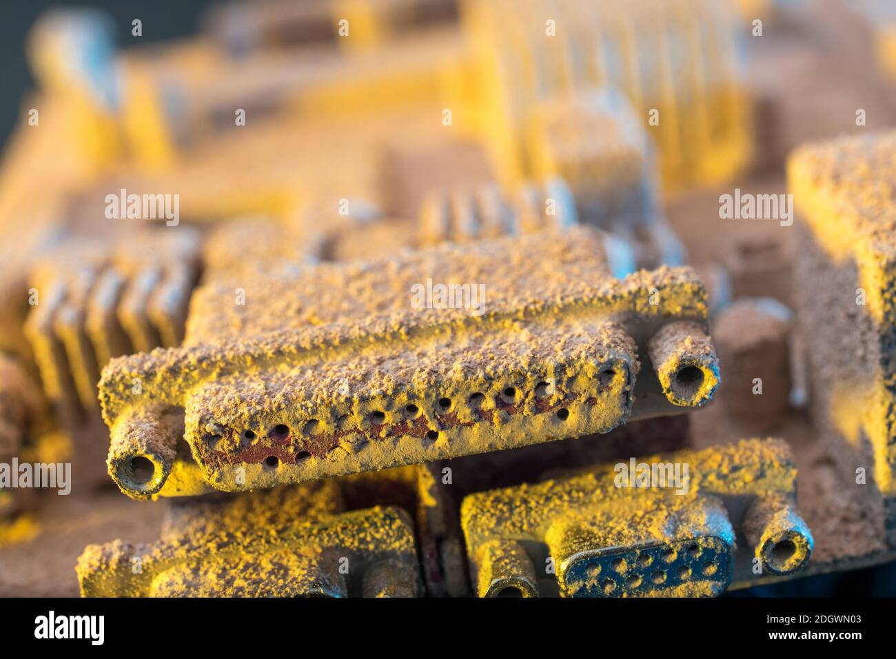 Abstract der PC-Motherboard / Desktop-PC-Motherboard Oberfläche behandelt und mit farbigen Gelen erschossen. Als Technologie abstrakt, abstrakte Computer, Quantum. Stockfoto