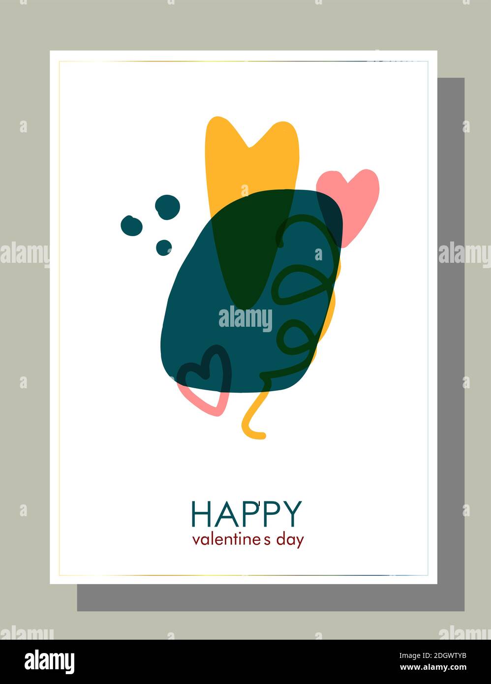 Abstrakt Trend Valentinstag für Web-Hintergrund-Design. Moderne, trendige Vektorkunst Stock Vektor