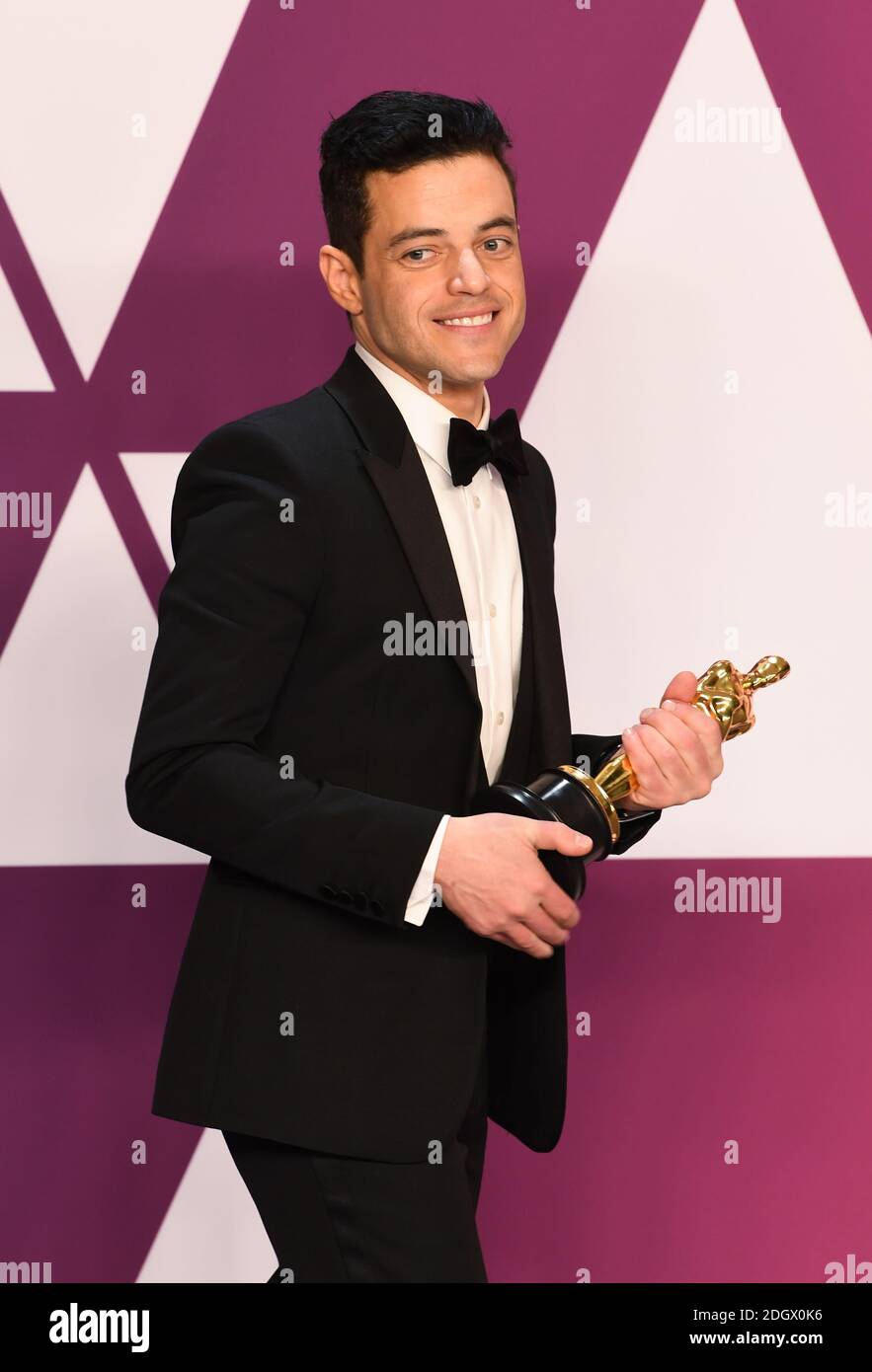 Rami Malek Gewinner des Oscar für den besten Darsteller im Pressesaal bei den 91. Academy Awards im Dolby Theater in Hollywood, Los Angeles, USA. Bildnachweis sollte lauten: Doug Peters/EMPICS. Stockfoto