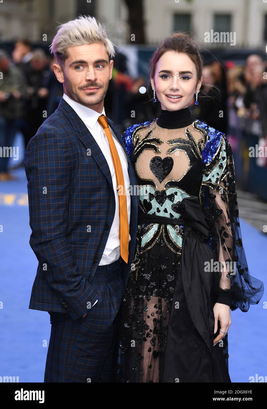 Zac Efron und Lily Collins bei der Europa-Premiere von Extremely Wicked, Shockingly Evil and Vile, die am 24. April 2019 im Curzon Mayfair in London stattfand. Bildnachweis sollte lauten: Doug Peters/EMPICS Stockfoto