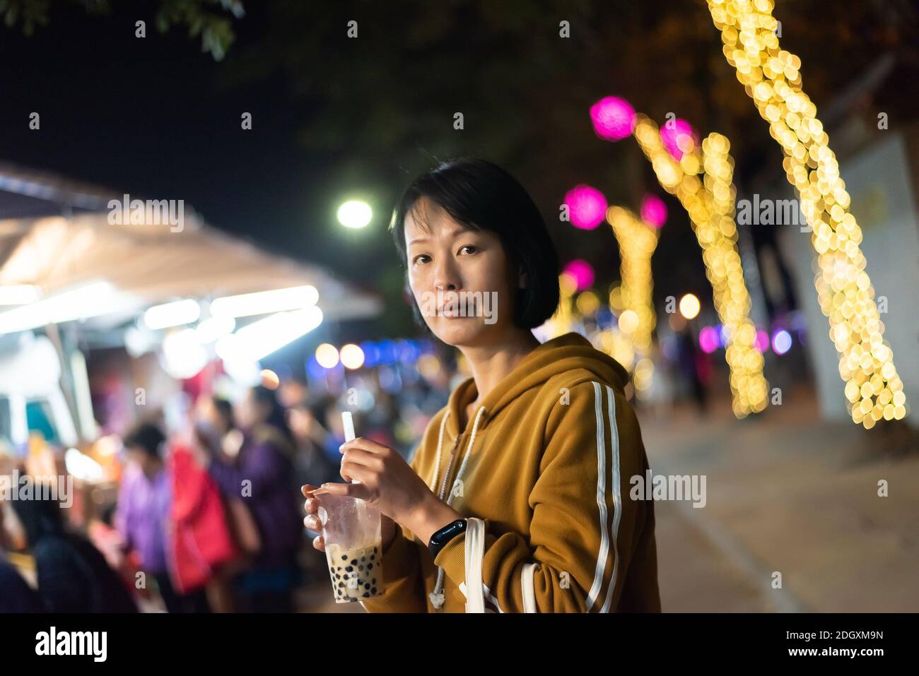 Berühmter taiwanesischer Bubble Milk Tee Stockfoto