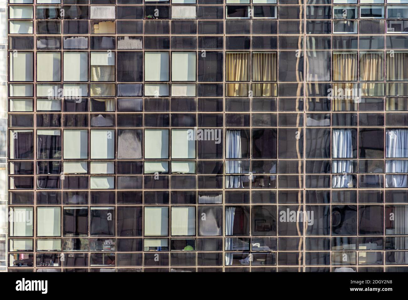 Detailansicht eines Teils eines New York City Hochhauses, NYC Stockfoto