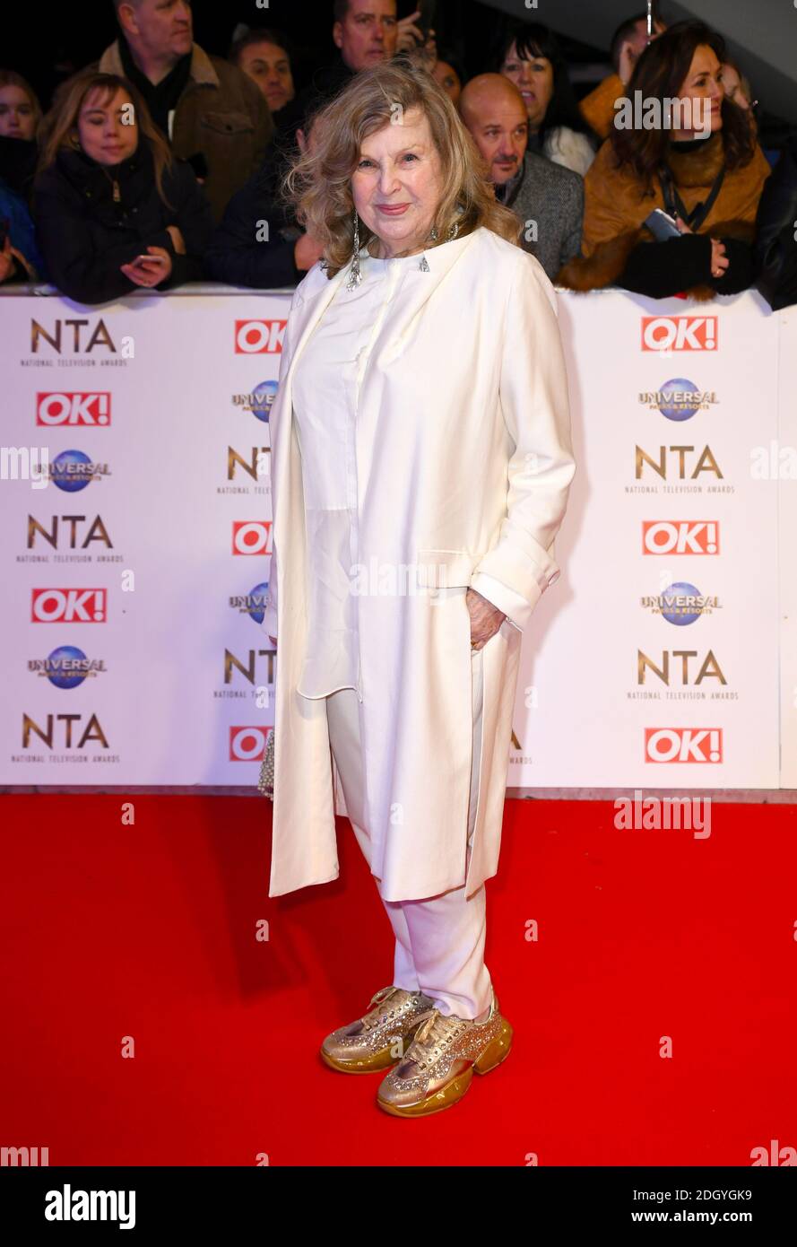 Ann Mitchell bei den National Television Awards 2020 in der O2 Arena, London. Bildnachweis sollte lauten: Doug Peters/EMPICS Stockfoto