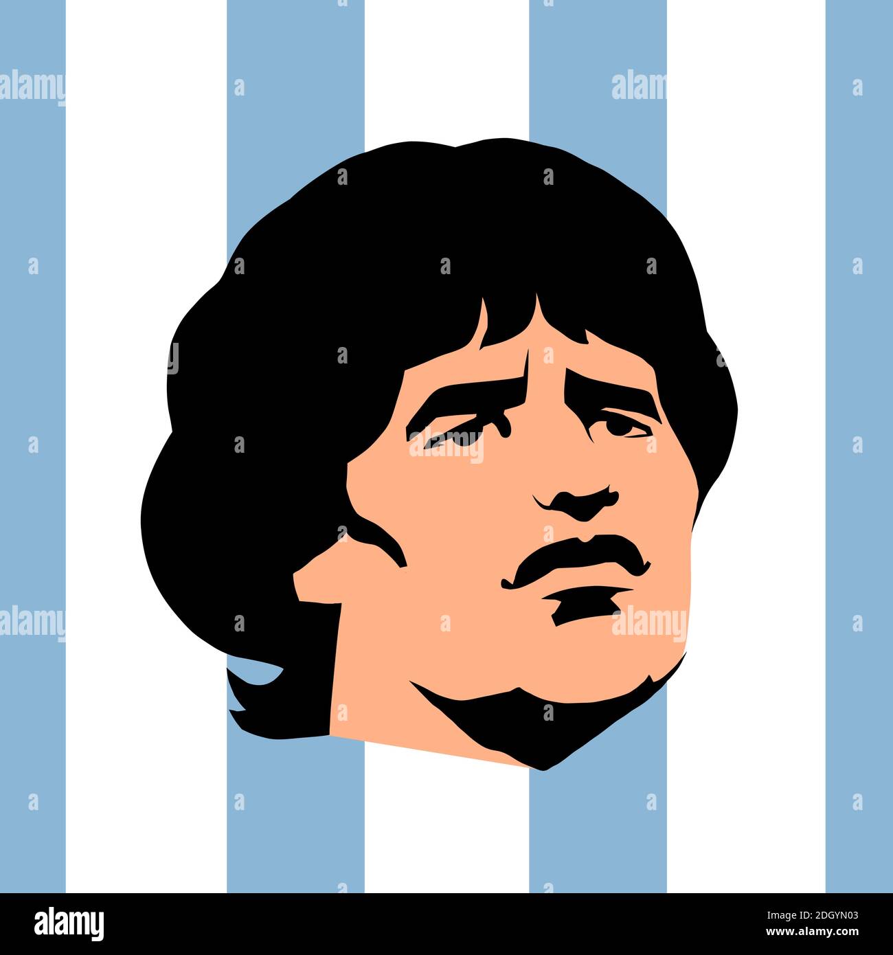 Fußballspieler Diego Armando Maradona Stock Vektor