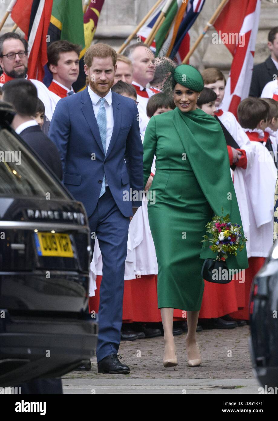 Der Herzog und die Herzogin von Sussex beim Commonwealth Day Service, Westminster Abbey, London. Bildnachweis sollte lauten: Doug Peters/EMPICS Stockfoto