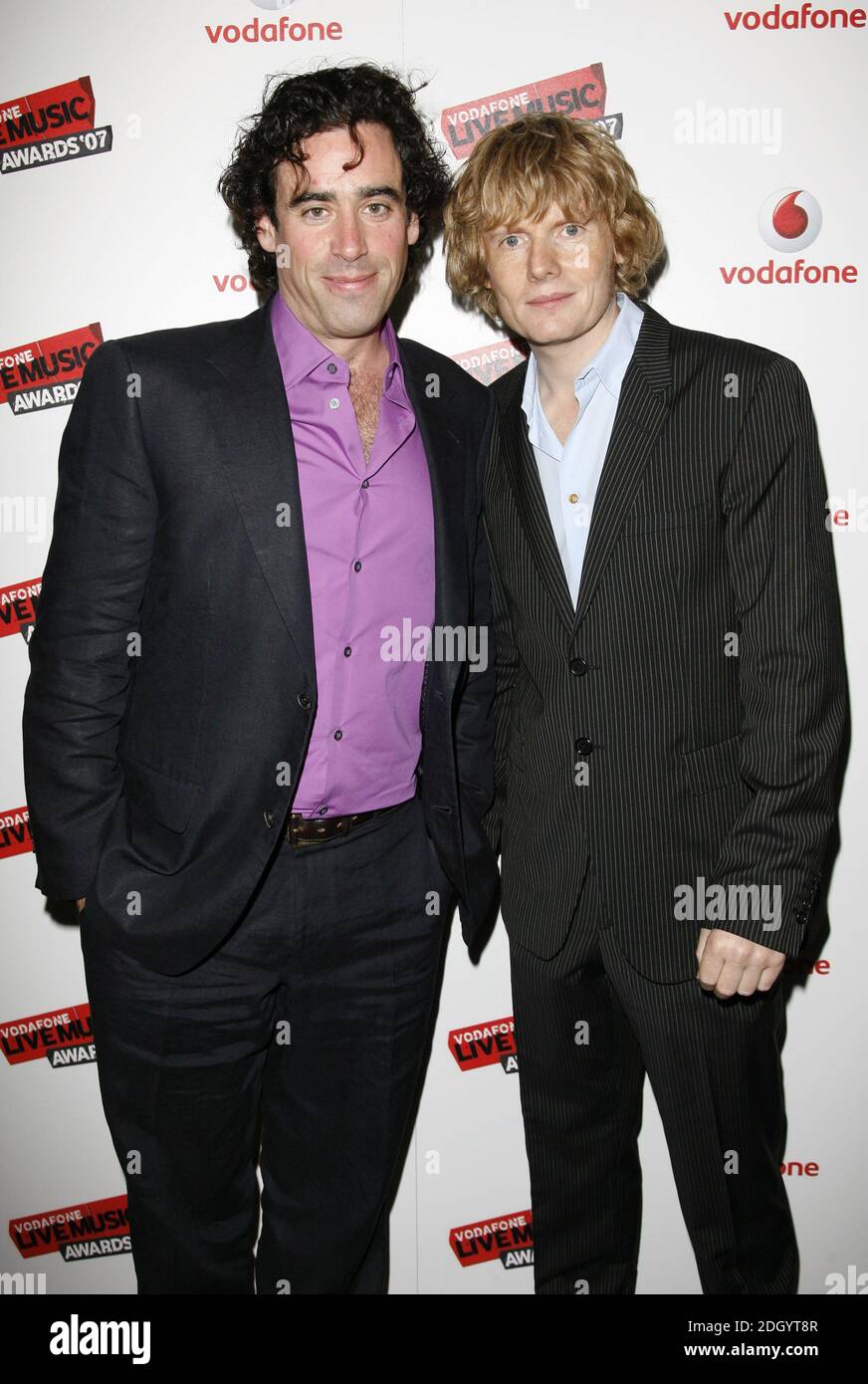 Steven Mangan und Julian Rhind Tutt bei den Vodafone Live Awards 2007, Earls Court, London. Stockfoto