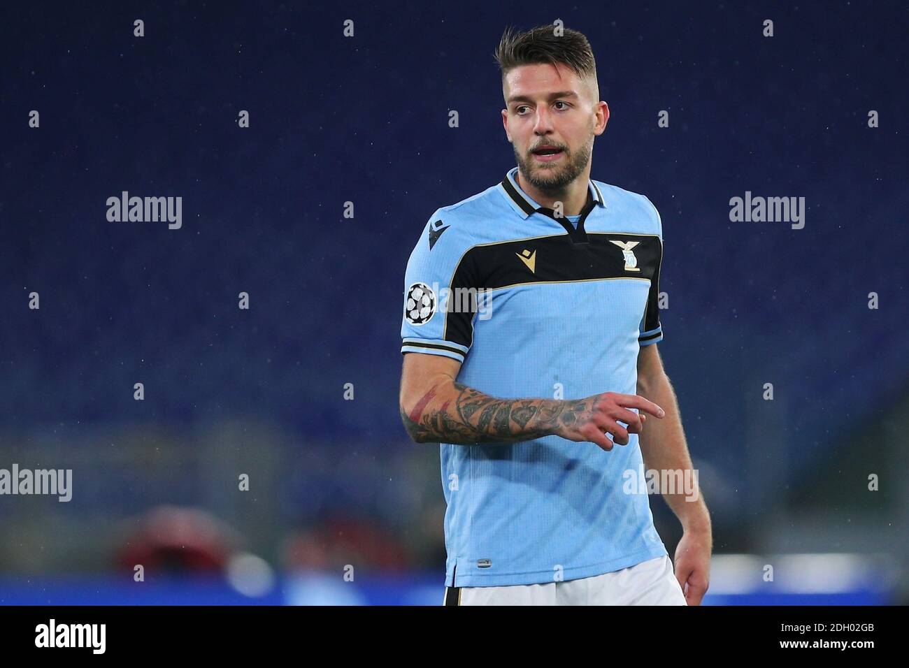 Sergej Milinkovic Savic von Latium reagiert während der UEFA Champions League, Gruppe F Fußballspiel zwischen SS Lazio und Club / LM Stockfoto