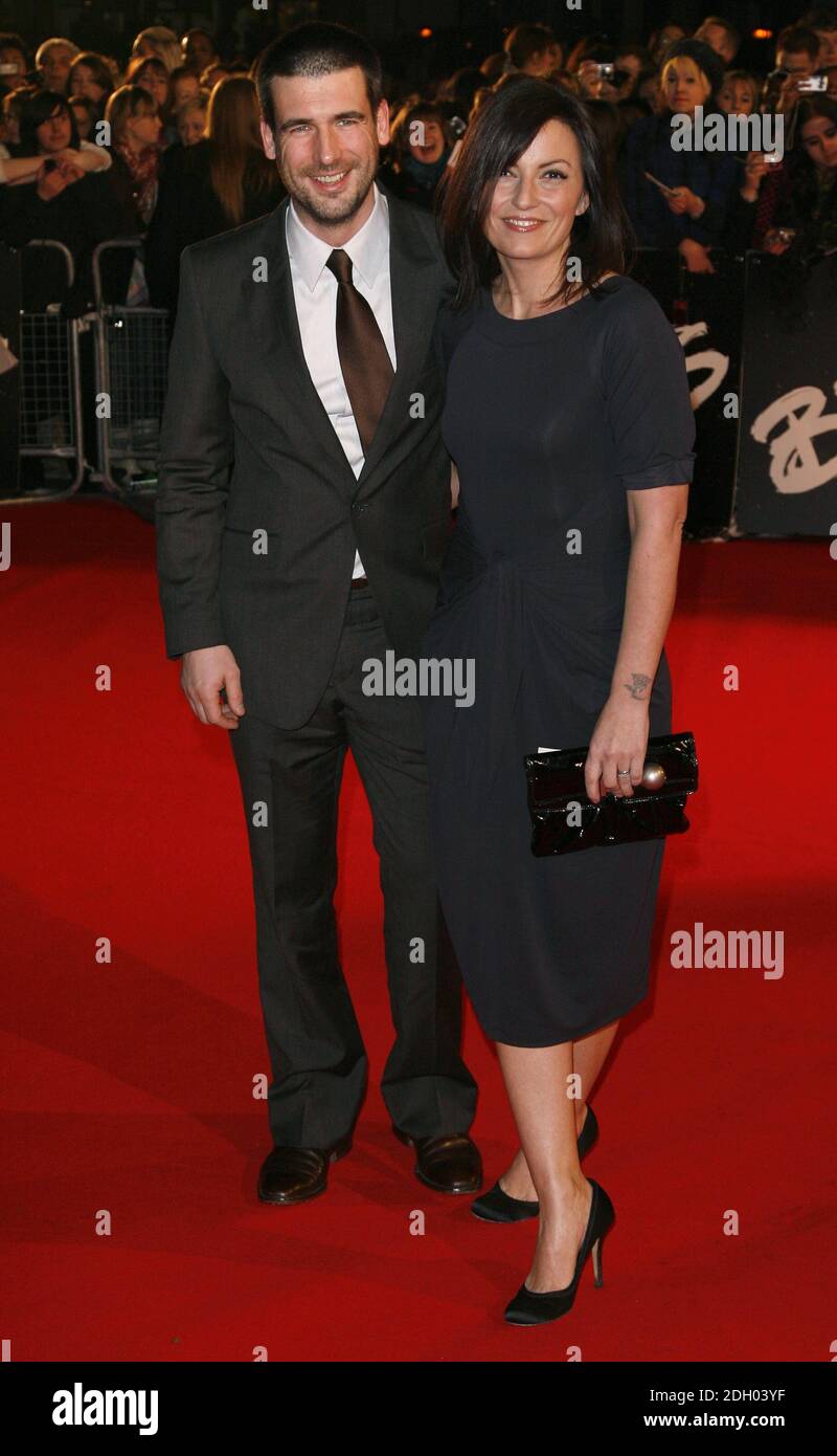 Davina McCall und ihr Ehemann Matthew Robertson bei den Brit Awards 2008, Earls Court, London. Stockfoto