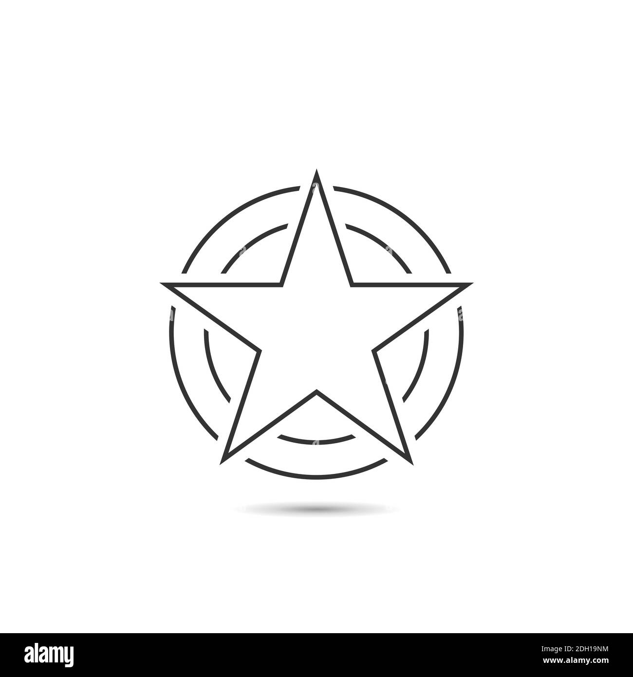 Einfacher Stern auf weißem Hintergrund Stock Vektor