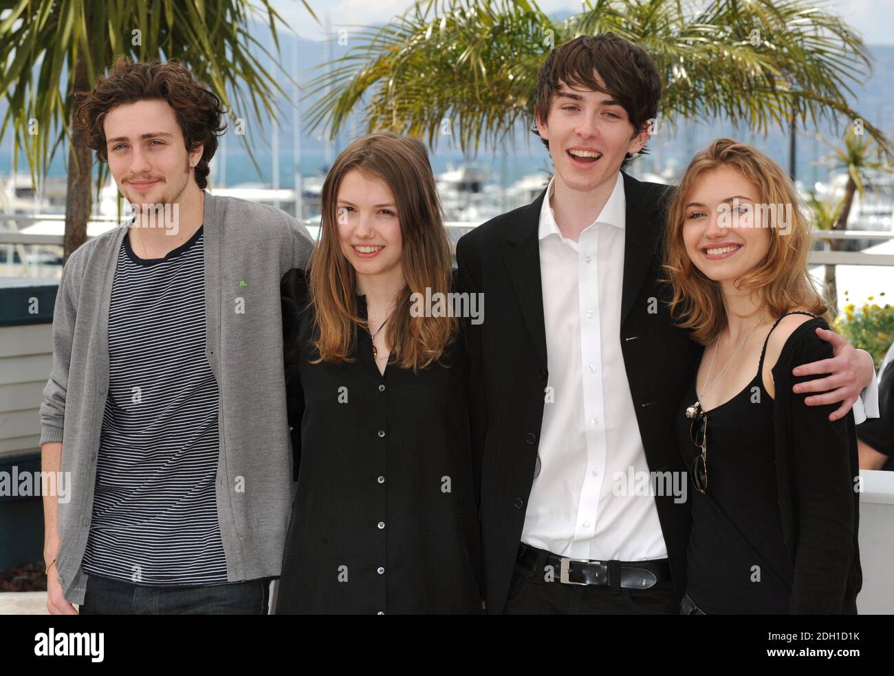 Aaron Taylor-Johnson, Hannah Murray, Matthew Beard und Imogen Poots bei der Fotokonferenz für Chatroom, Teil des Filmfestivals 63. in Cannes, Palais des Festivals, Cannes. Stockfoto