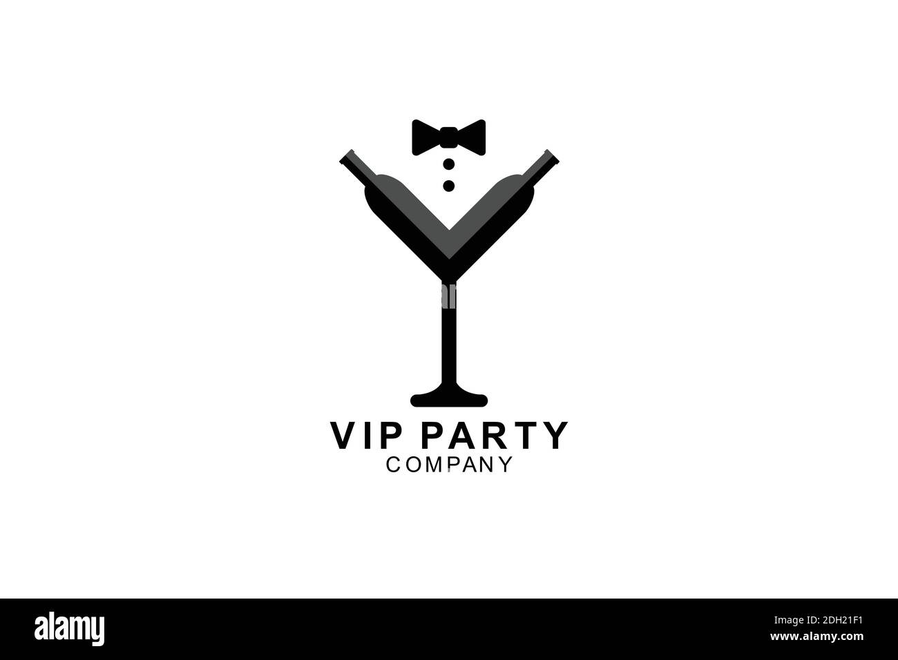 Weinschleife Smoking Logo Design Inspiration Stock Vektor