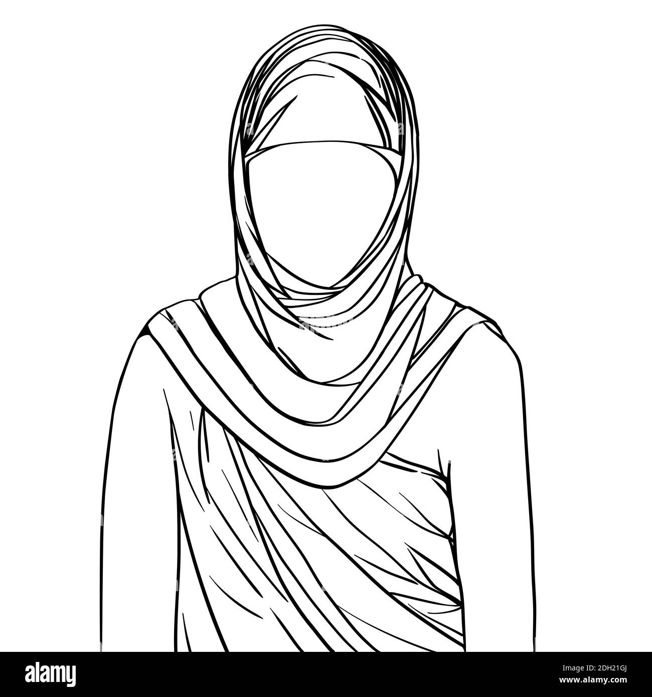 Avatar einer Frau aus dem Nahen Osten Stockfoto