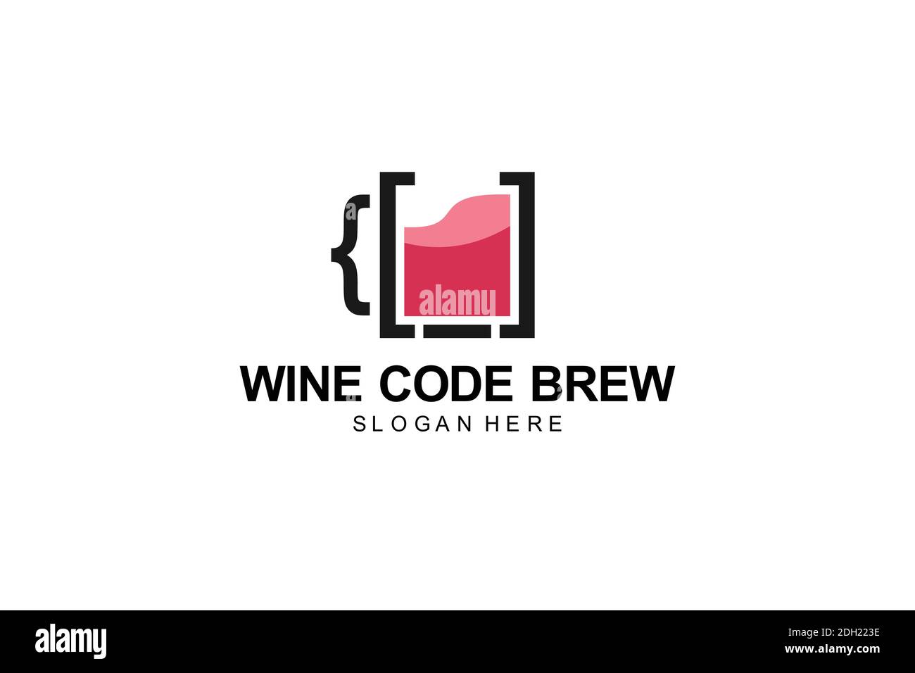 Bier Code Logo Design Bar Codierung einfach Stock Vektor