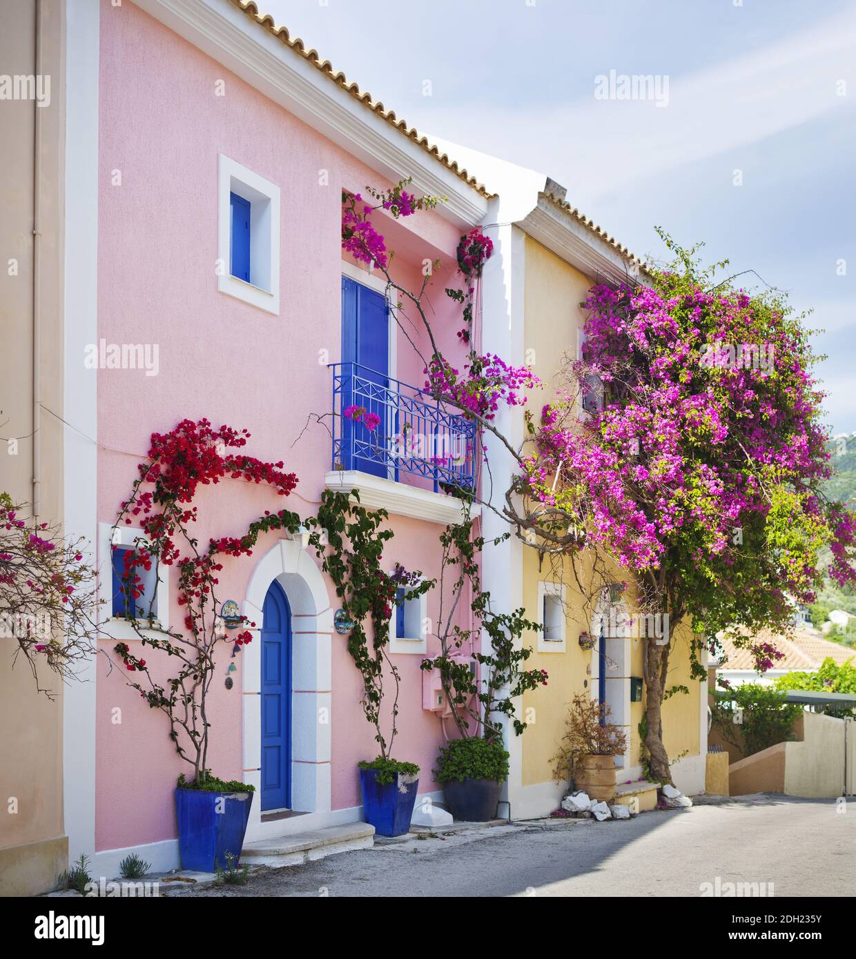 Die schöne Stadt Assos in kefalonia, griechenland Stockfoto