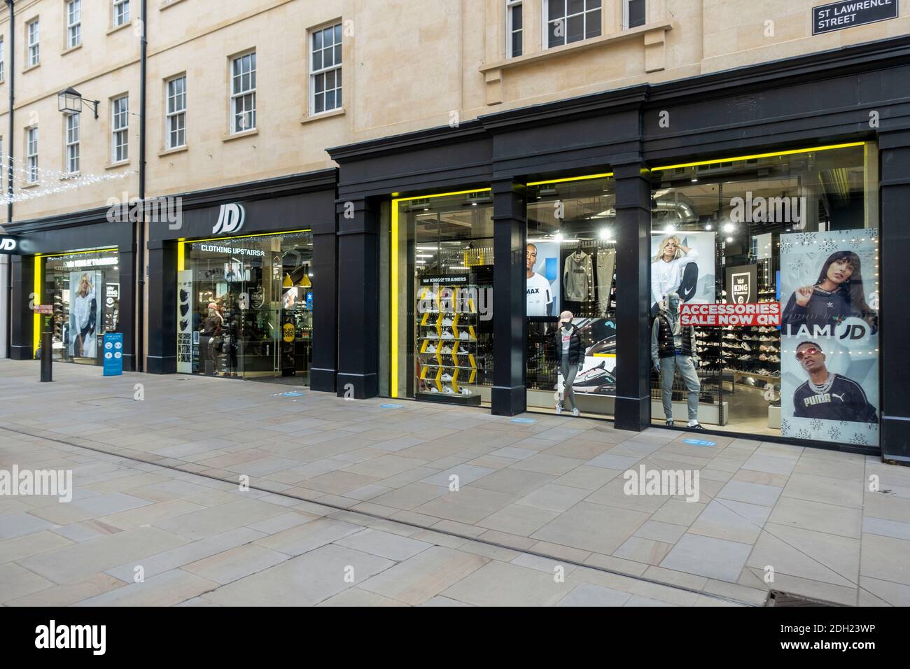 JD Sports Fashion, Southgate Shopping Centre, Bath, Somerset, England, Großbritannien Stockfoto
